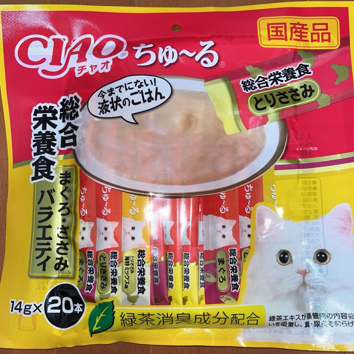 いなば CIAO チャオ ちゅ～る ちゅーる 総合栄養食 まぐろ・ささみバラエティ 14g×20本×2袋 猫用液状フード 国産品