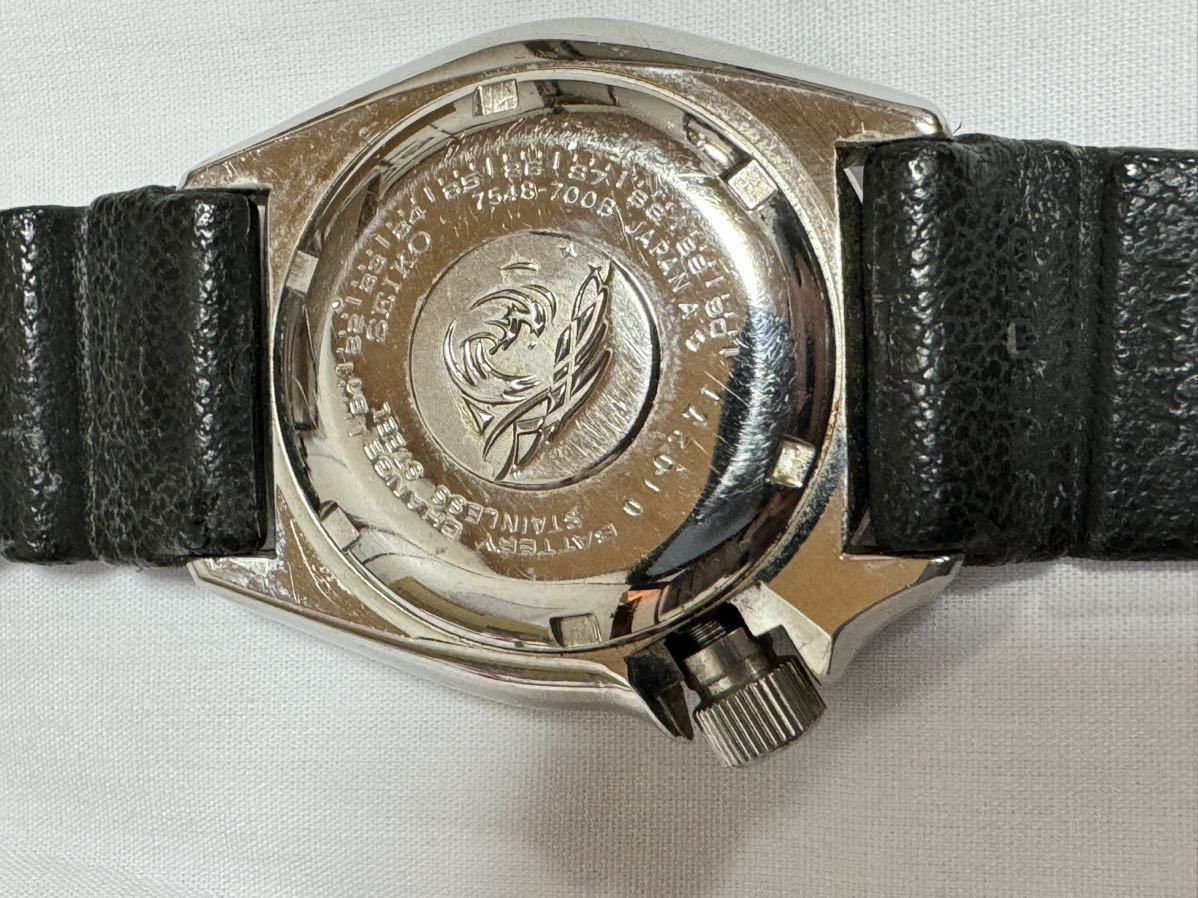 セイコー SEIKO 腕時計 クォーツ ダイバー 150ｍ デイデイト 7548-700B メンズ腕時計 ペプシベゼル 不動品 ジャンク品_画像6