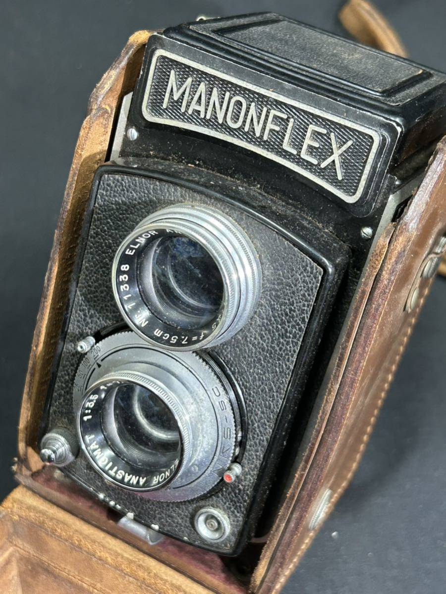 【H11-4】古いカメラ MANONFLEX 現状品 動作未確認_画像1