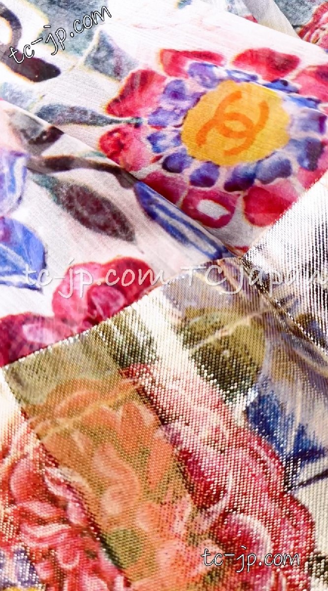  Chanel One-piece CHANEL цветочный цветочный принт многоцветный роскошный шелк 100% шарф имеется как новый 38