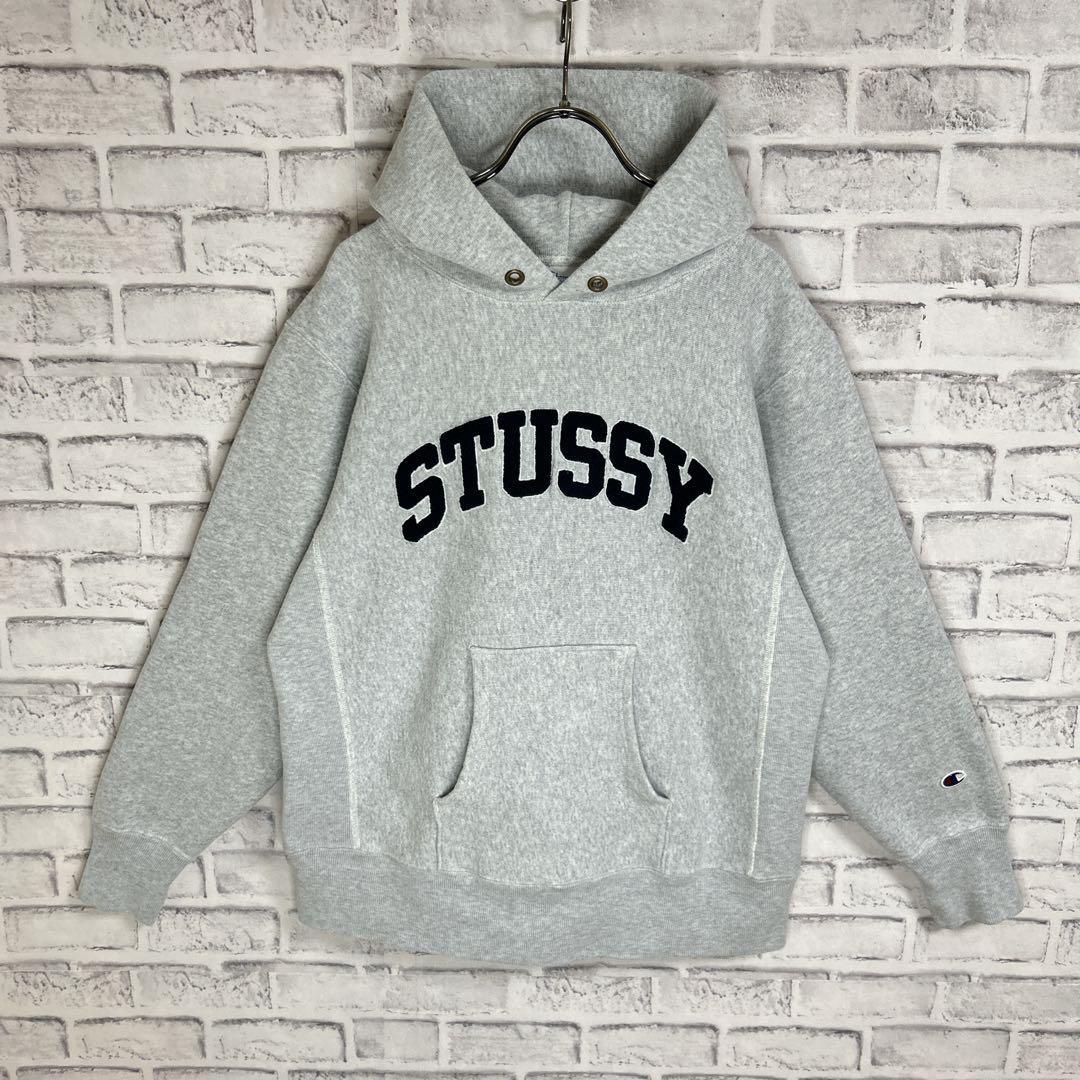 stussy × champion ステューシー × チャンピオン パーカー stussy × champion ステューシー × チャンピオン パーカー