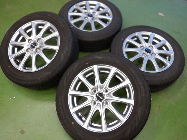 K 送料無料 美品 14 4H100 5.5J+45 22年製 175/65R14 ヴィッツ カローラ ノート スイフト パッソ フィット キューブ デミオ コルト ブーン_画像1