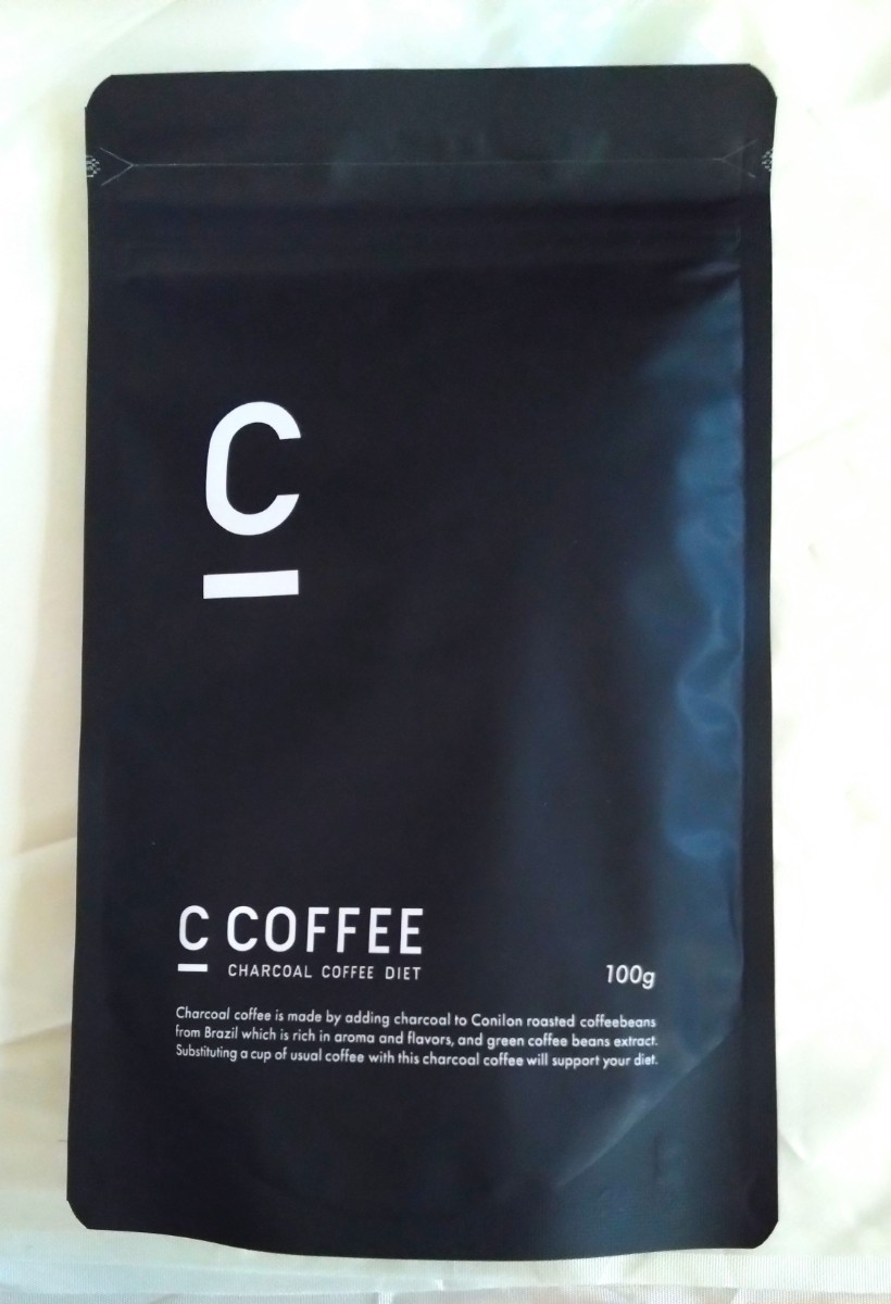 未開封、2025年8月期限★C COFFEE シーコーヒー100g定価￥3,888・チャコールクレンズコーヒーダイエット、コーヒーパウダー_画像1
