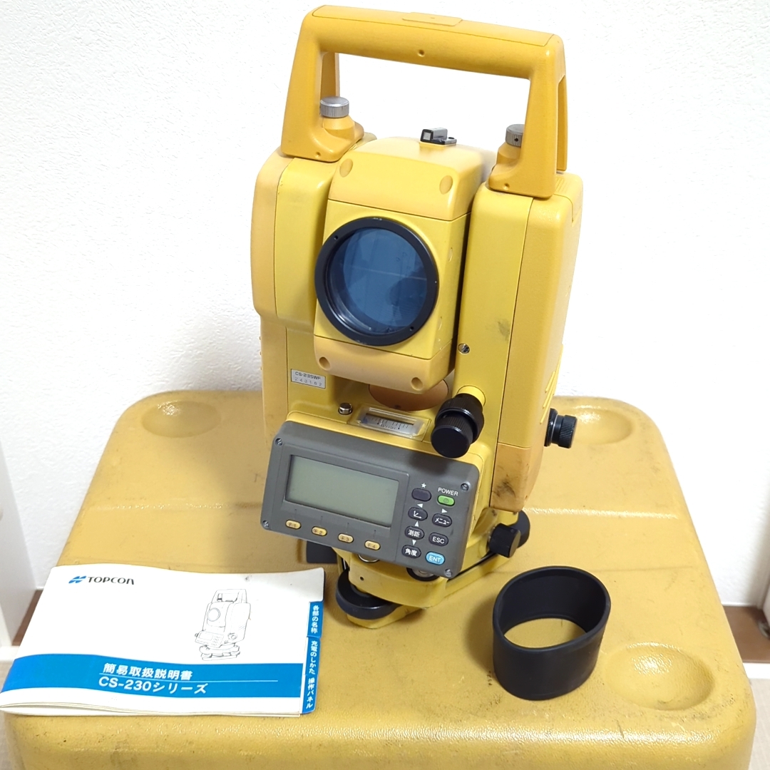 ★動作OK★ TOPCON CS-235WF トプコン トータルステーション 測量機器 バッテリー ケース付き_画像1