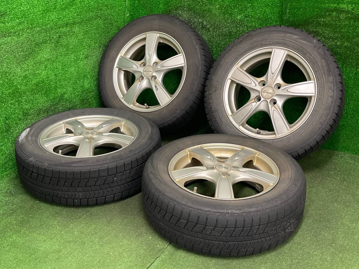 汎用アルミ 15×5.5J OFF50 4H PCD100 185/65R15 ブリヂストン BLIZZAK VRX 185/65R15 売切!!_TKM1214-1