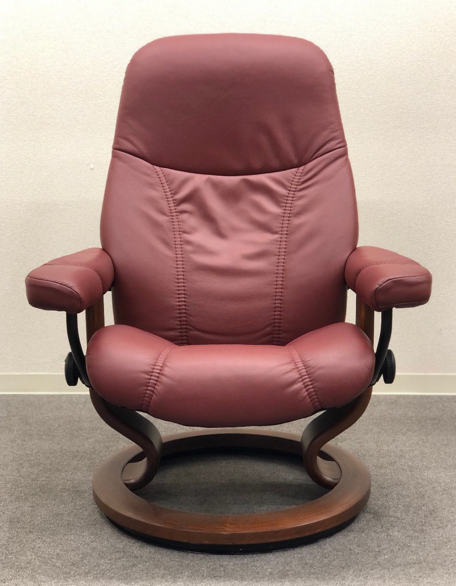 #EKORNES/ eko -nes# -stroke less less chair reclining S size ottoman attaching red group * Saitama shipping *