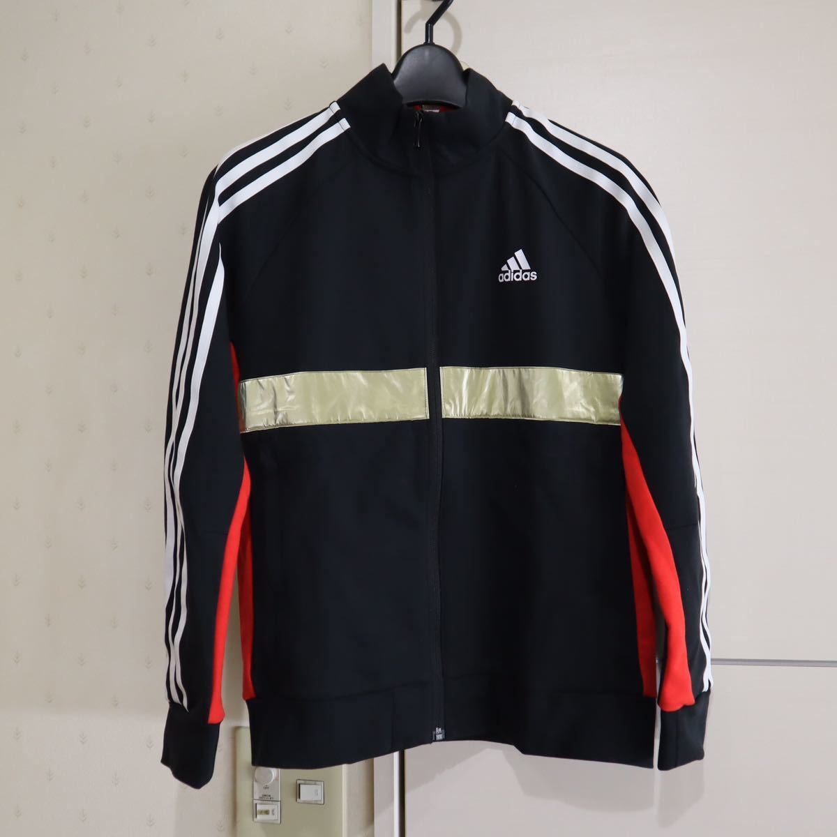 【新品】アディダス adidas メンズ 長袖ジャージジャケット YBFIWUJKTQ3 H42554 （ブラック）ジュニア150_画像5