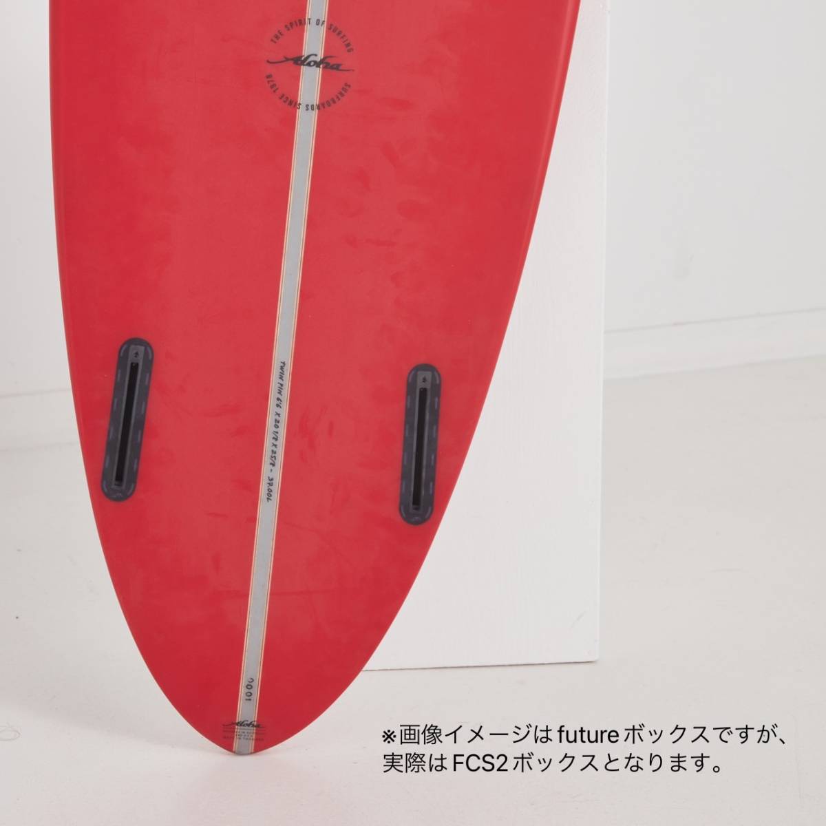 ☆★大特価★☆ 6'6” 37L TWIN PIN RED FCS2 PU / ALOHA サーフボード ミッドレングス ツイン ファン オルタナ お洒落 最安値 小波 浮力_画像7