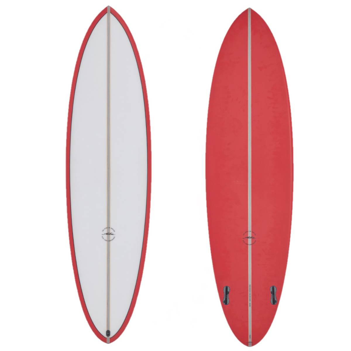 ★大特価★ 6'8” 39.63L TWIN PIN RED FCS2 PU / ALOHA サーフボード ミッドレングス ツイン ファン オルタナ お洒落 最安値 小波 浮力の画像2