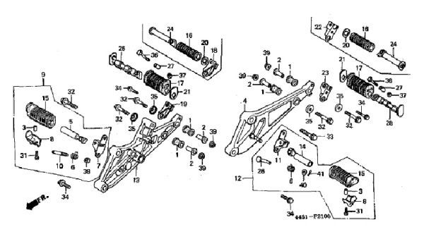 RC04 後期 純正 チェンジゴム 送料250円～ CB750F ボルドール FB インテグラ FC シフトペダル ラバー CB750F2C シフト ペダル ゴム .371_RC04　F-21　ステップ　