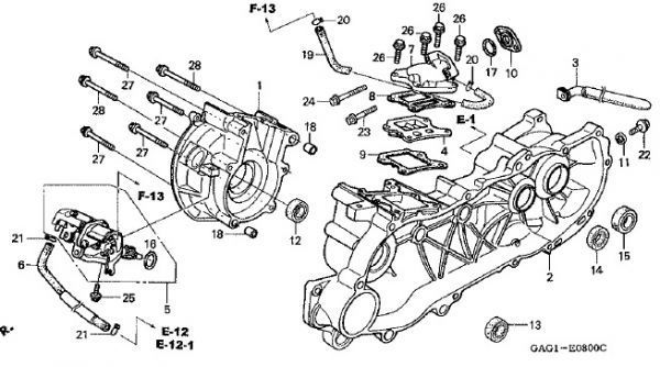 純正 オイルポンプ用 オイルシール 2点 約10.2㎜ シール AF35 ライブディオ ZX TA02 ジャイロ キャノピー TD01 ジャイロX TA01 AF27 JF06_TA02　E-8　クランクケース