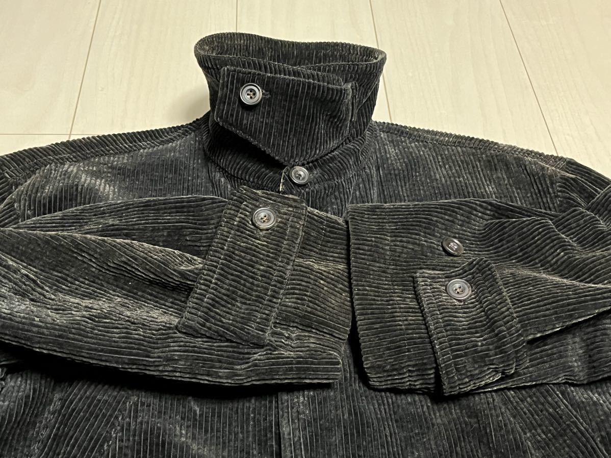 Willis&Geiger outfitters SINCE 1982 コーデュロイジャケット 黒 Mサイズ_ネック留められます、袖つぼめられます。