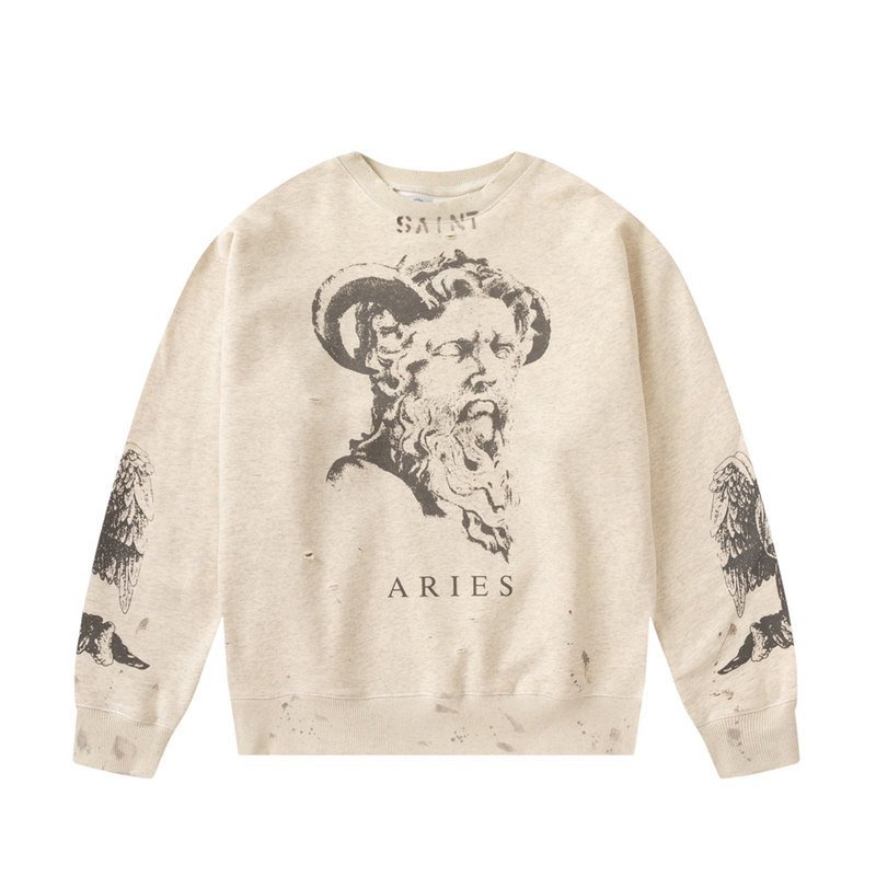 Saint Michael ARIES セントマイケル パーカー メンズ レディース Vintage加工 トップス ファッション トレーナー 秋冬 裏起毛 Lサイズ_画像1