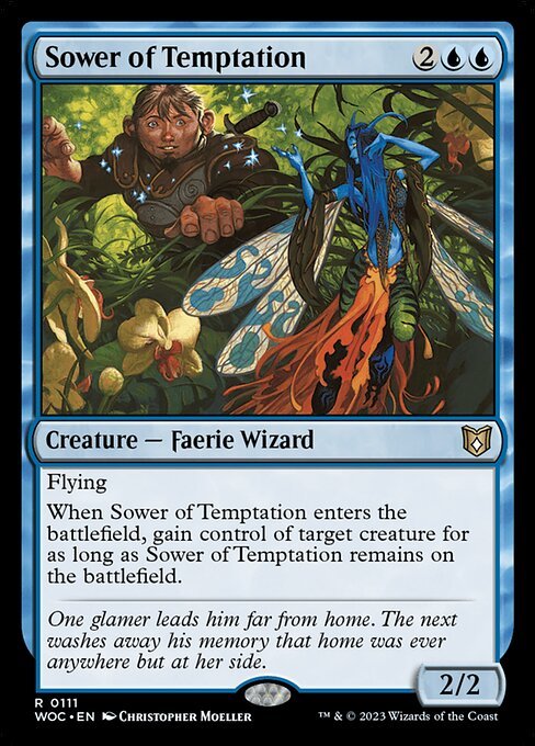 MTG ■青/英語版■ 《誘惑蒔き/Sower of Temptation》エルドレインの森：統率者 WOC_画像1