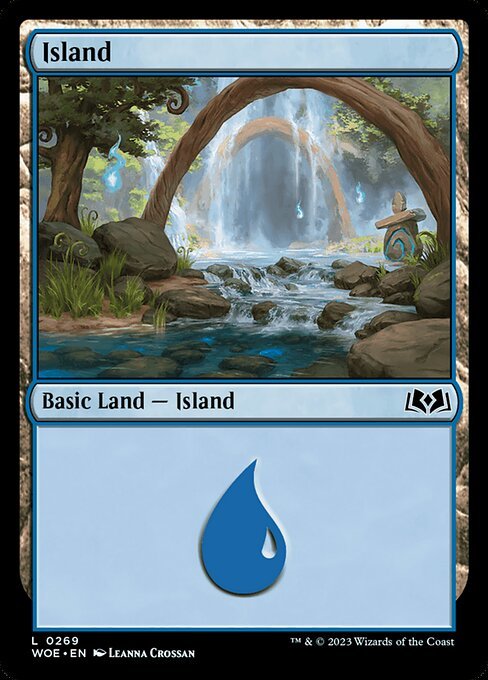 MTG ■土地/英語版■ 《島/Island》エルドレインの森 WOE_画像1