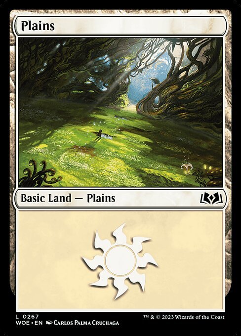 MTG ■土地/英語版■ 《平地/Plains》エルドレインの森 WOE_画像1