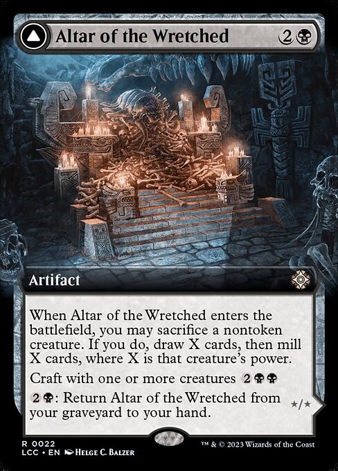 MTG ■黒/英語版■ 《おぞましきものの祭壇/Altar of the Wretched》 ★拡張FOIL★ イクサラン：失われし洞窟 統率者 LCC_画像1