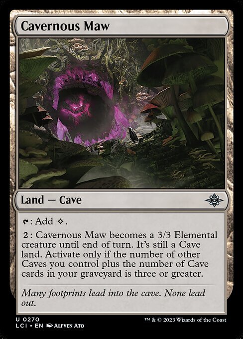 MTG ■土地/英語(yǔ)版■ 《洞窟めいた大口/Cavernous Maw》 ★FOIL★ イクサラン：失われし洞窟 LCI