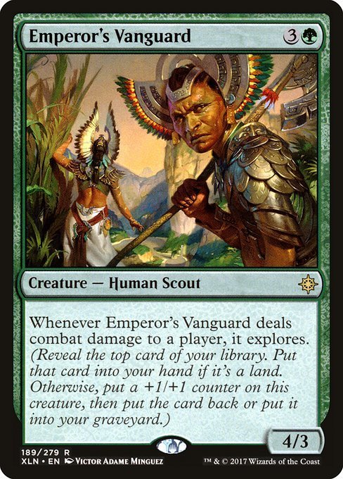 MTG ■緑/英語版■ 《皇帝の先兵/Emperor's Vanguard》★FOIL★ イクサラン XLN_画像1