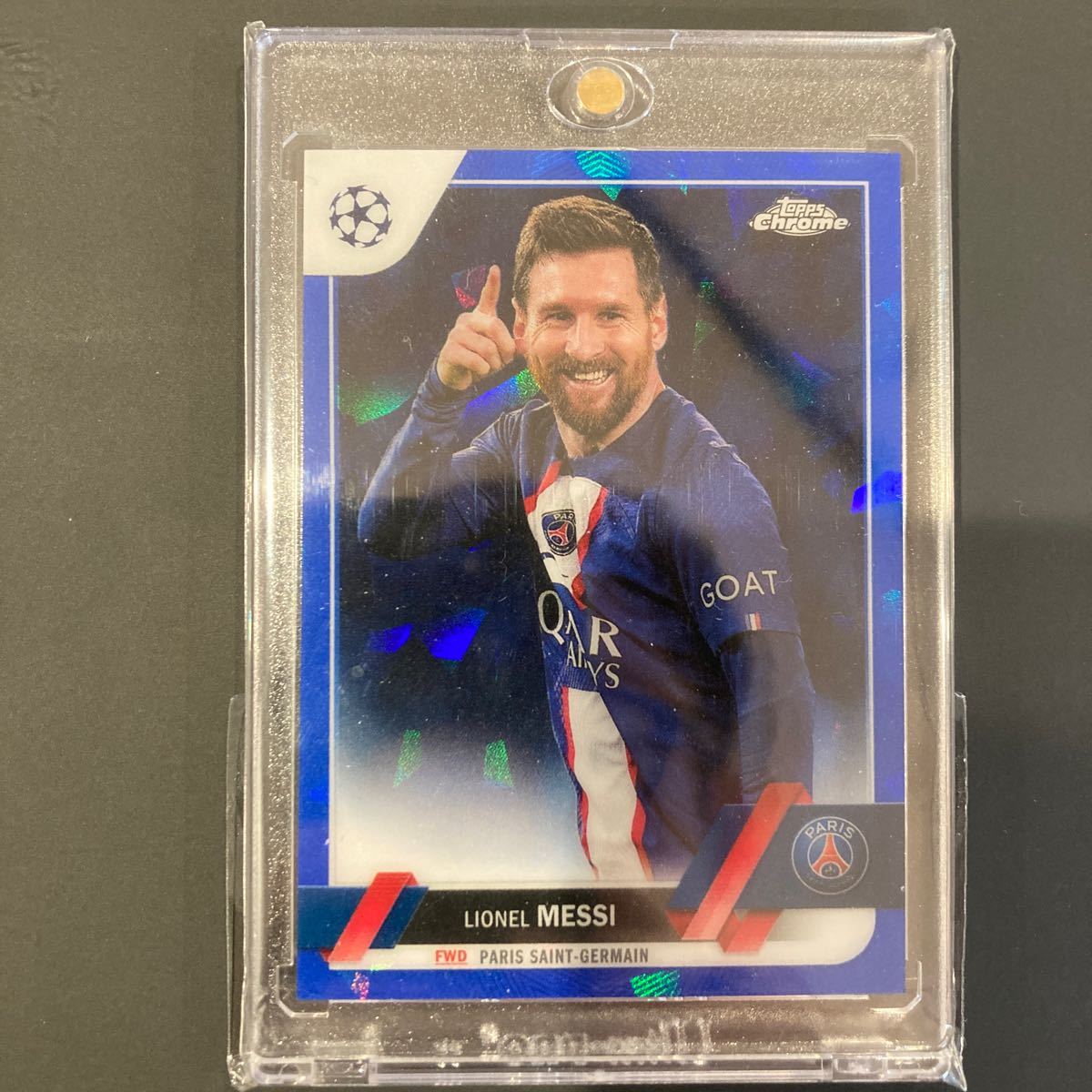 2022-23 Topps Chrome UEFA Sapphire IMAGE VARIATION Lionel Messi