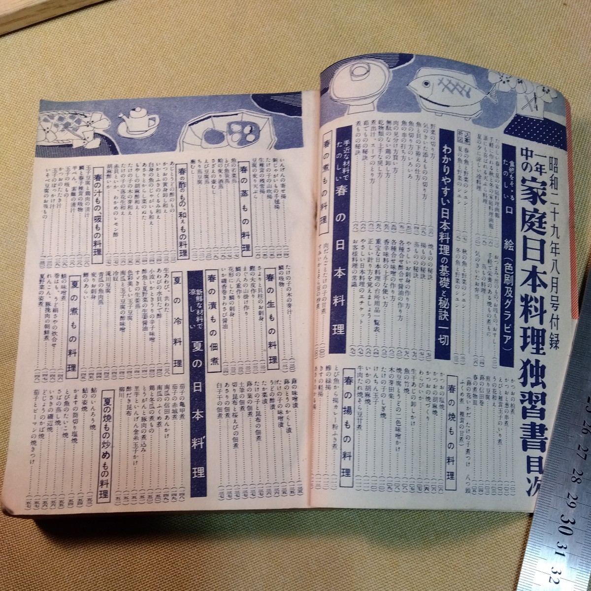 婦人生活　昭和29年8月号付録　一年中の家庭日本料理独習書_画像5