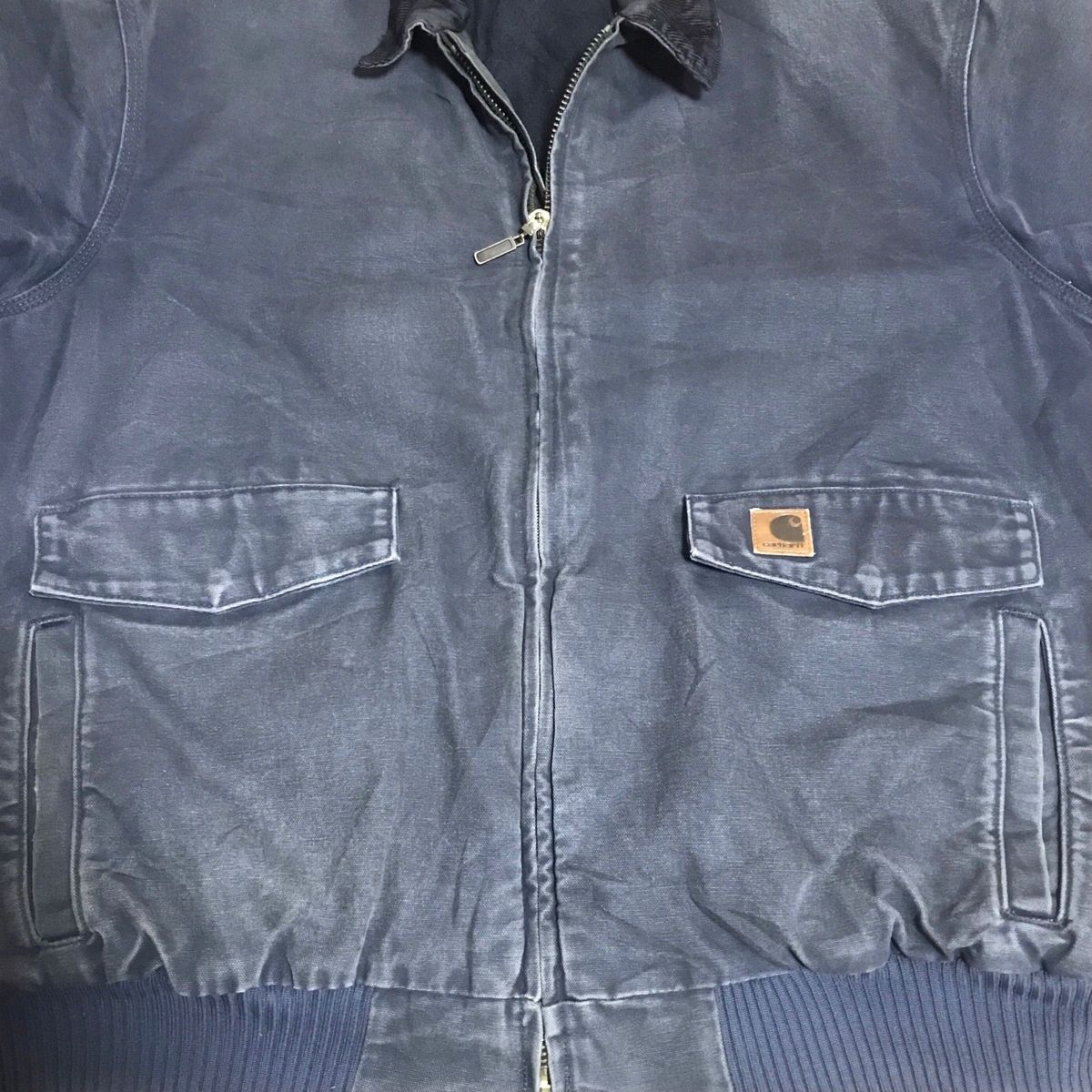 Carhartt カーハート　ダック　ジャケット　J165 革パッチ　2XL 古着　サンタフェ　デトロイト　ゆるダボ