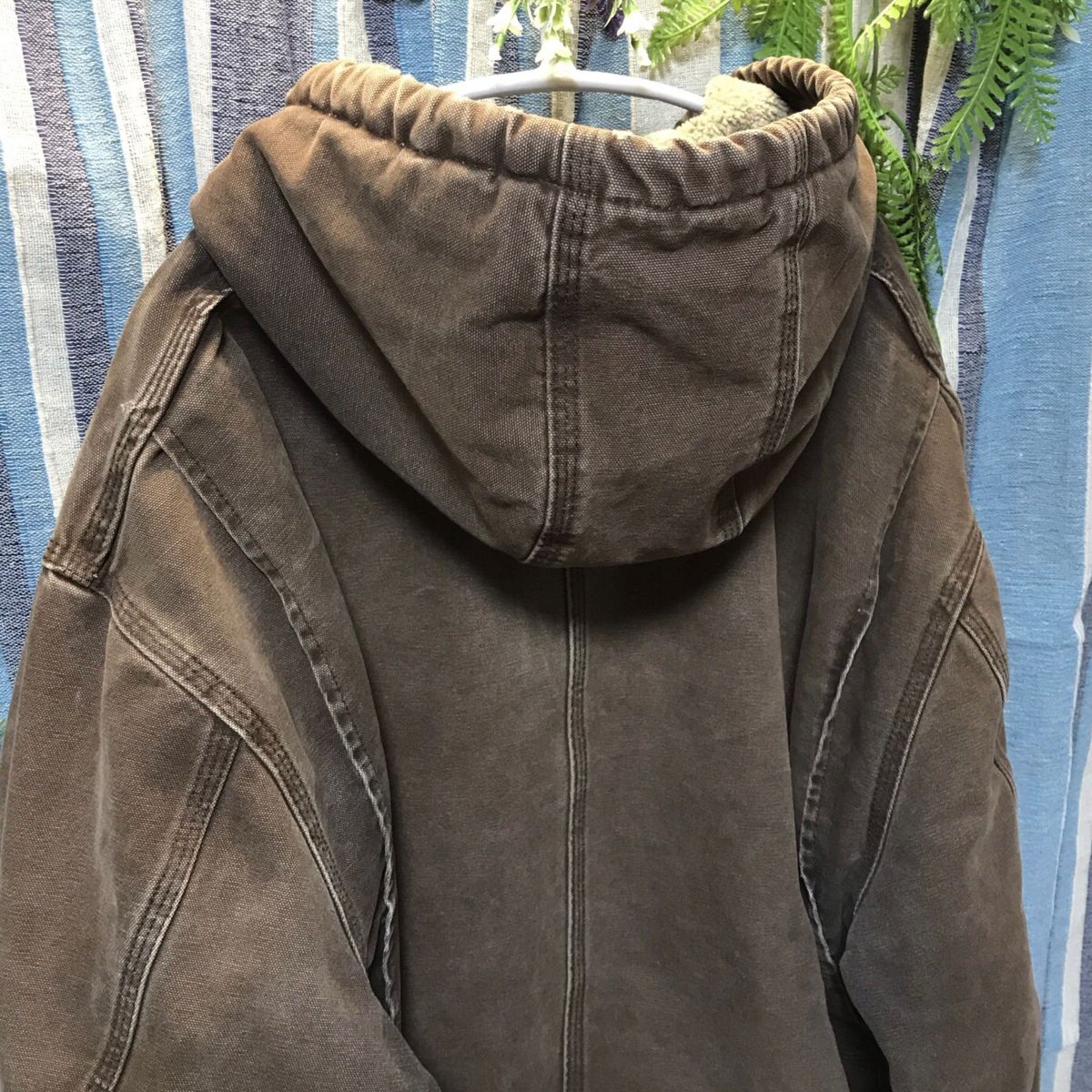 Carhartt カーハート　ボア　ダック　アクティブ　ジャケット　J141 革パッチ　2XL ゆるダボ　古着　デトロイト