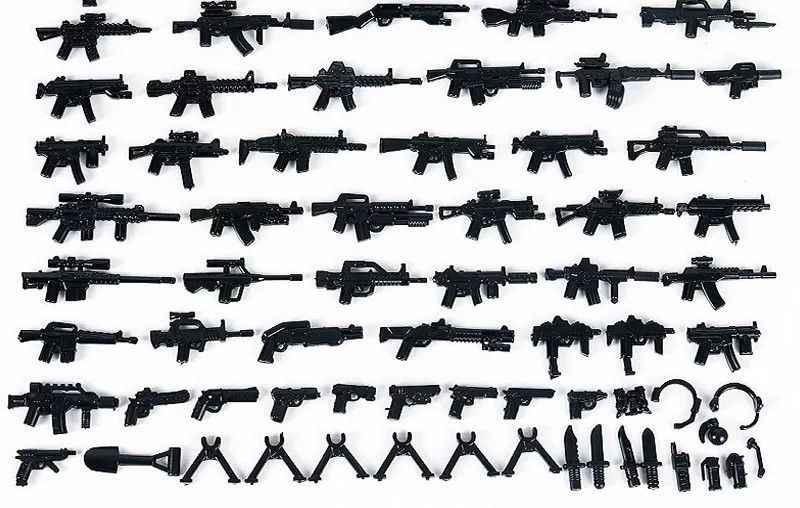 100個　LEGO互換　匿名配送　レゴ武器　インテリア　SWAT 特殊部隊　銃　 大量セット　送料無料　ブロック　クリスマス