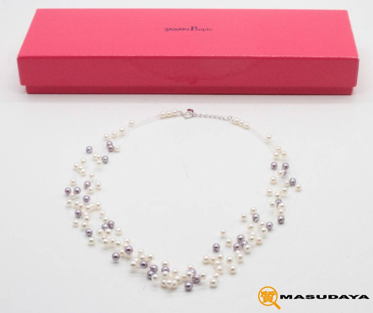 超美品】TASAKI タサキ 淡水パール 8連ワイヤー ネックレス 超美品】TASAKI タサキ 淡水パール 8連ワイヤー ネックレス