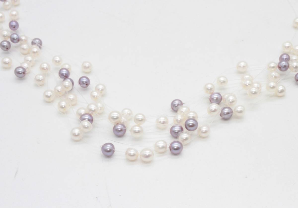 超美品】TASAKI タサキ 淡水パール 8連ワイヤー ネックレス 超美品】TASAKI タサキ 淡水パール 8連ワイヤー ネックレス