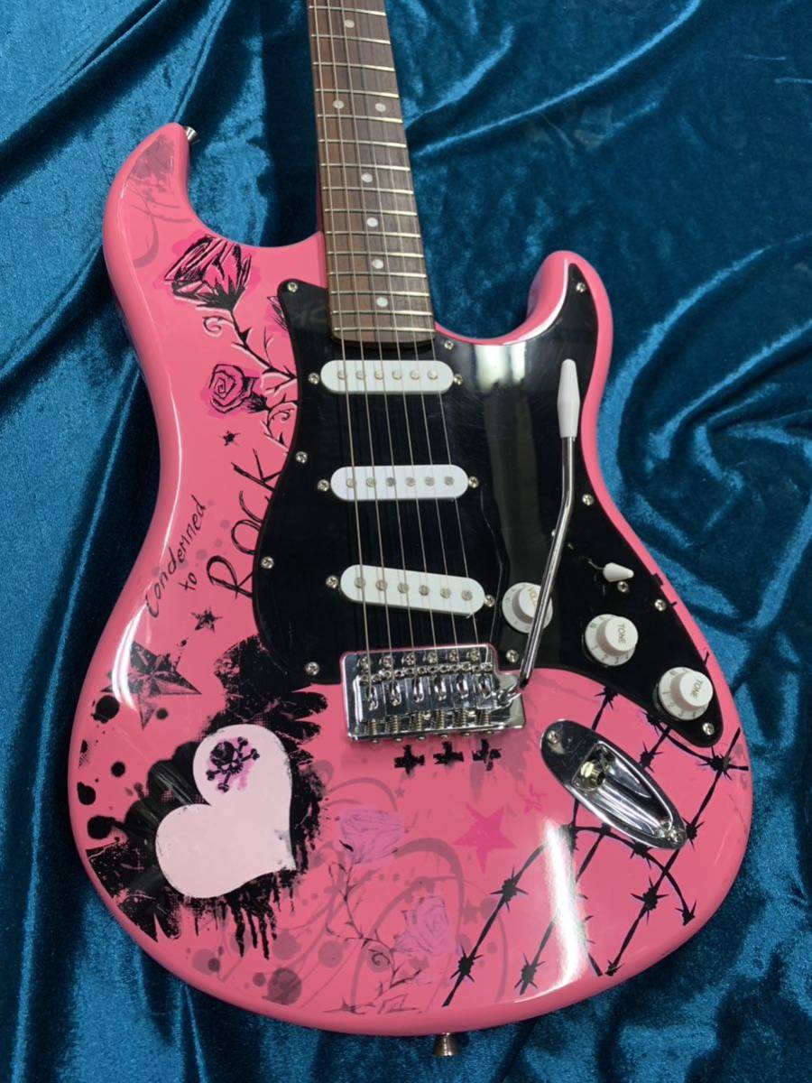 Jaxville Pink Punk ストラトキャスタータイプエレキギター の Jaxville Pink Punk ストラトキャスタータイプエレキギター の