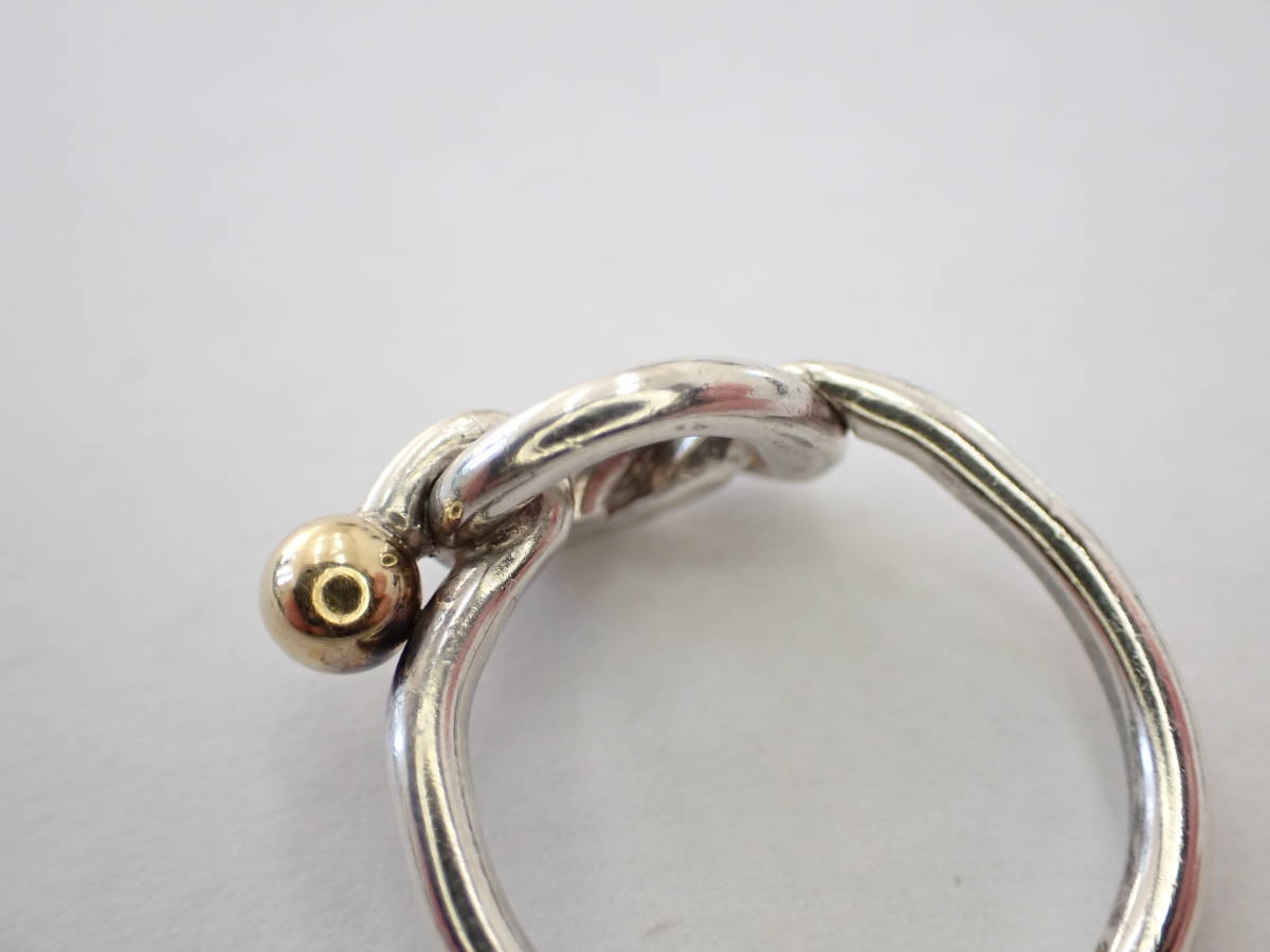 TIFFANY&Co. ティファニー 925 750 ラブノット リング 指輪 約9.5号 aの画像5