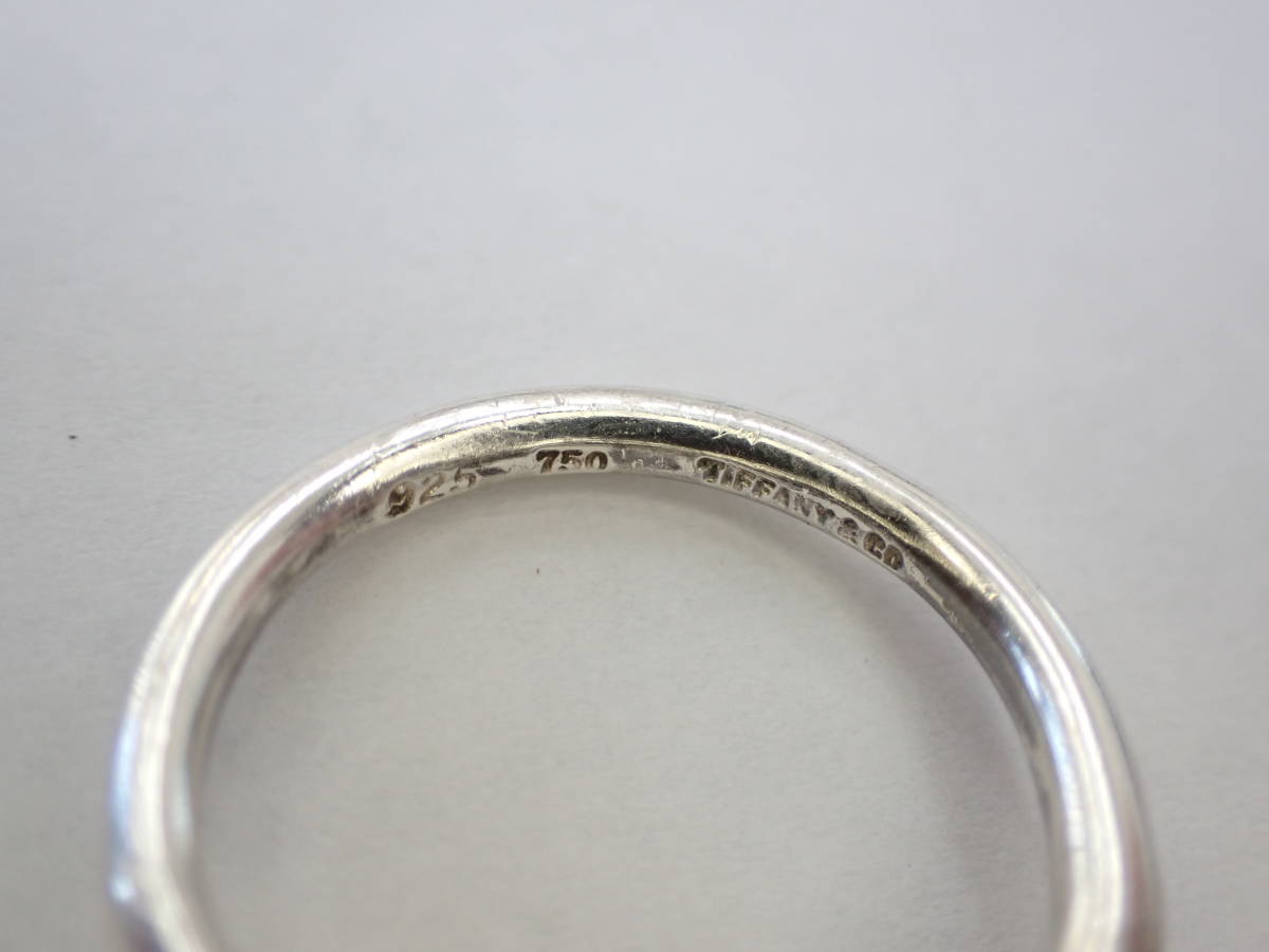 TIFFANY&Co. ティファニー 925 750 ラブノット リング 指輪 約9.5号 aの画像8