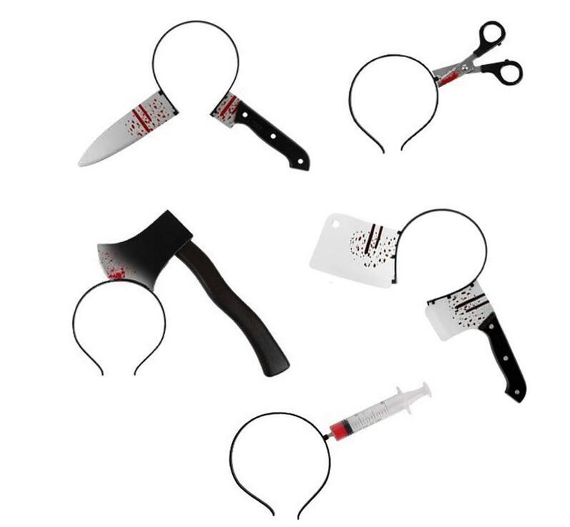  Halloween Katyusha 5 point set horror cosplay cosplay small articles axe . note . vessel kitchen knife fruit knife cosplay supplies costume hair band 