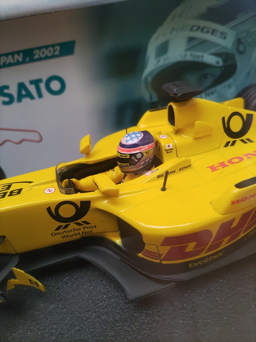 ☆未開封新品！ 鈴鹿サーキット別注品 マテル(ホットウィール)1/18 ジョーダン ホンダ EJ12 日本GP 5位入賞 #10 佐藤琢磨 2002年 ☆の画像4