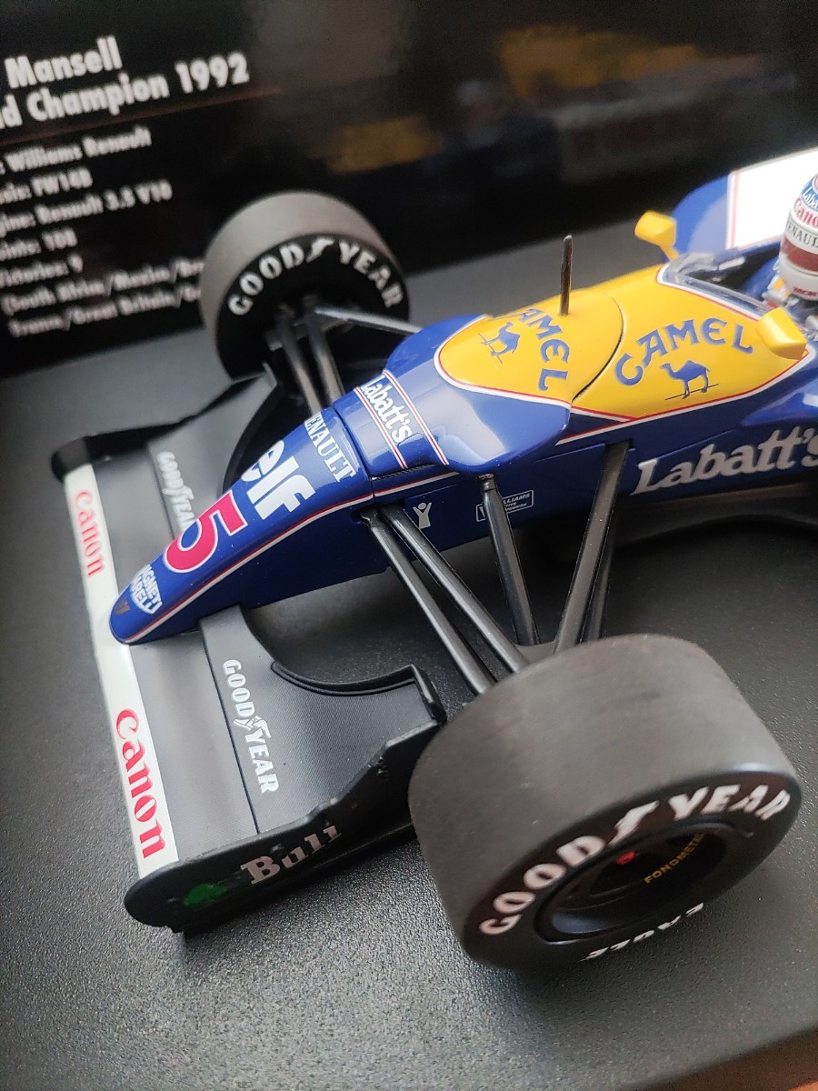 ☆稀少品！ PMA1/18 ウィリアムズ ルノー FW14В ワールドチャンピオン 1992 #5 N.マンセル キャメルタバコver. カバー検査修正ずみ ☆_修正したカバーの付け位置です。
