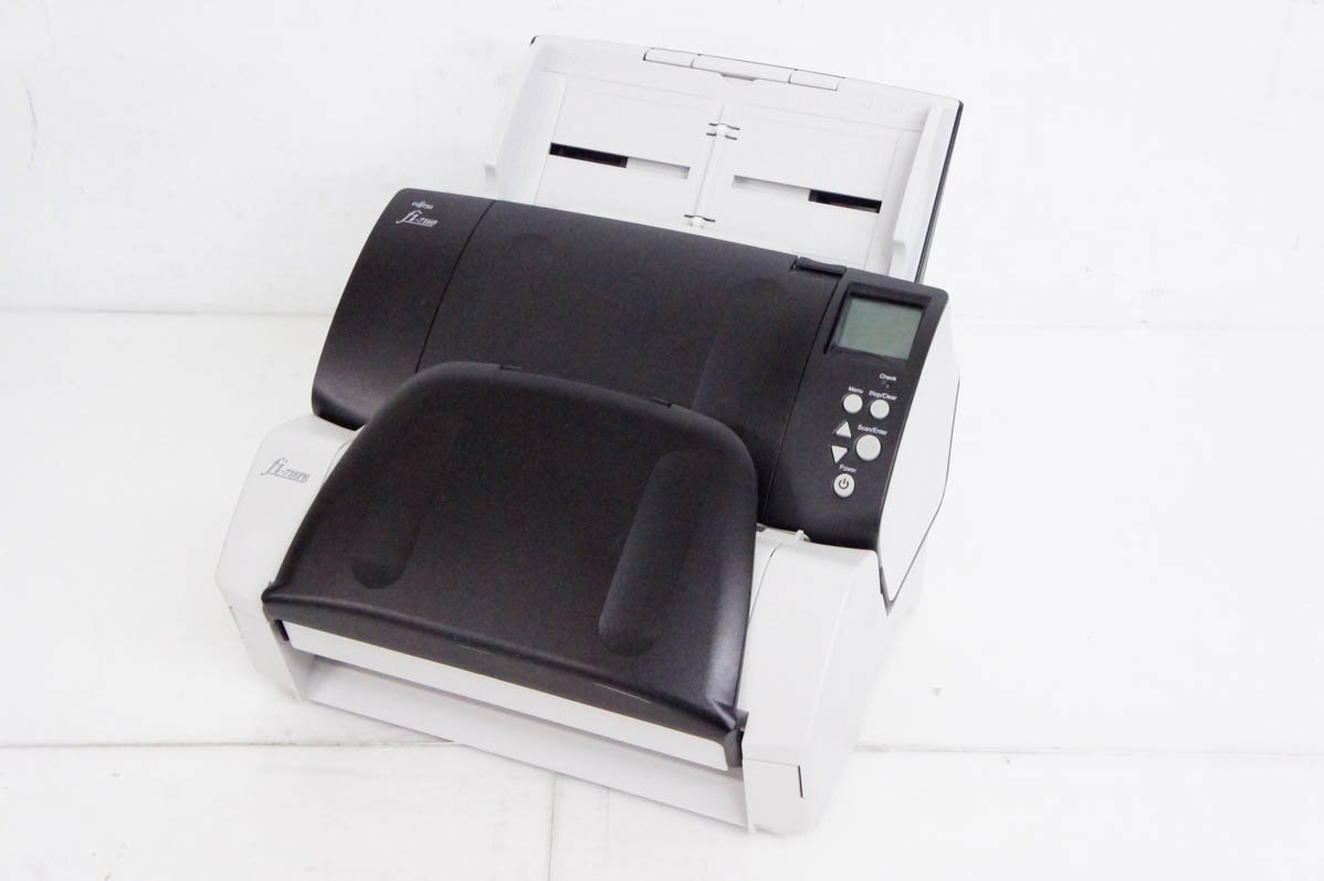 5 FUJITSU 富士通 Image Scanner fi-7160B fi-718PR付 A4高速スキャナー 読み取り枚数13990 インク残量94％_画像1