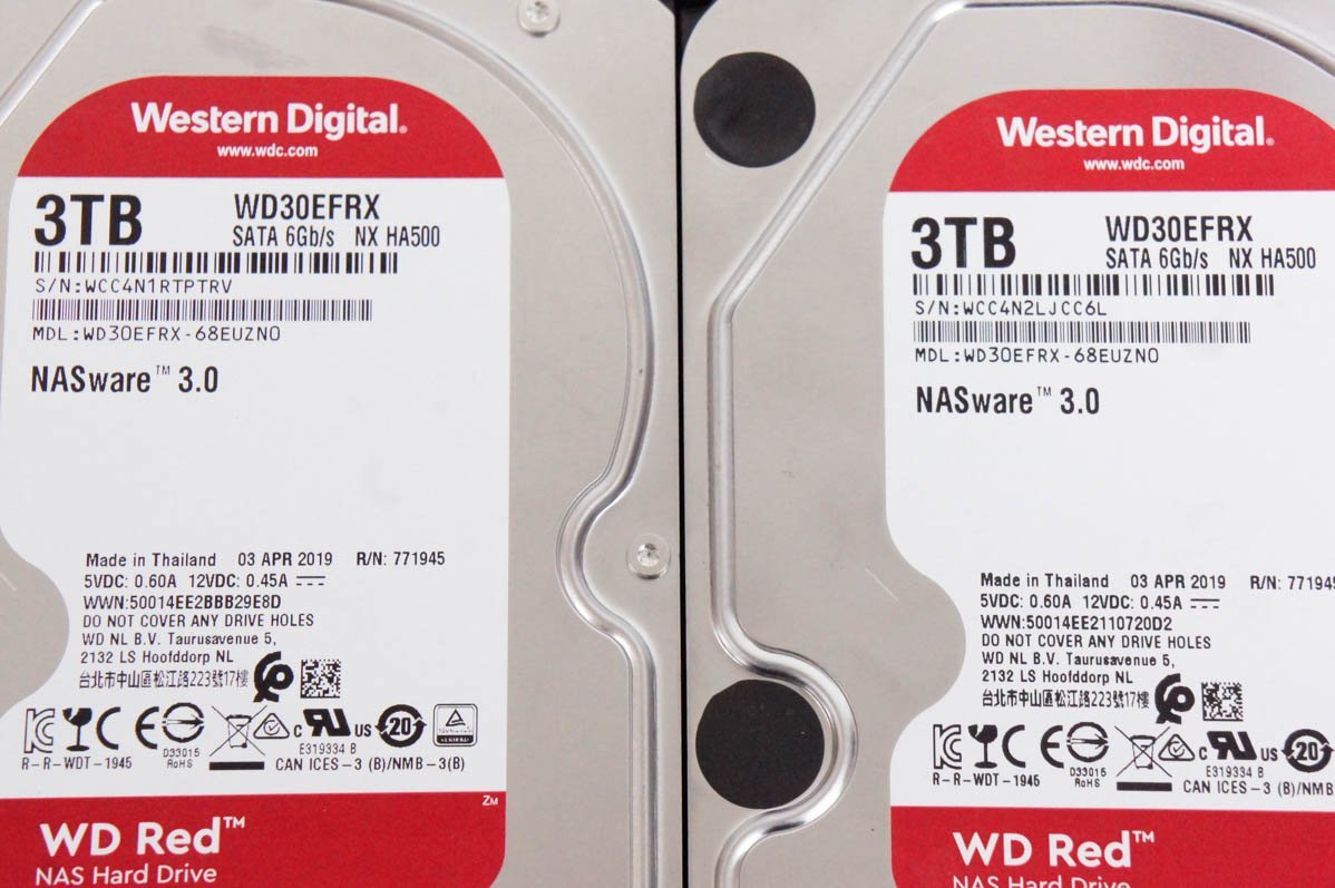 Western Digital ウエスタンデジタル HDD 3TB*4 計12TB HDD4個セット WD30EFRX *4_画像3