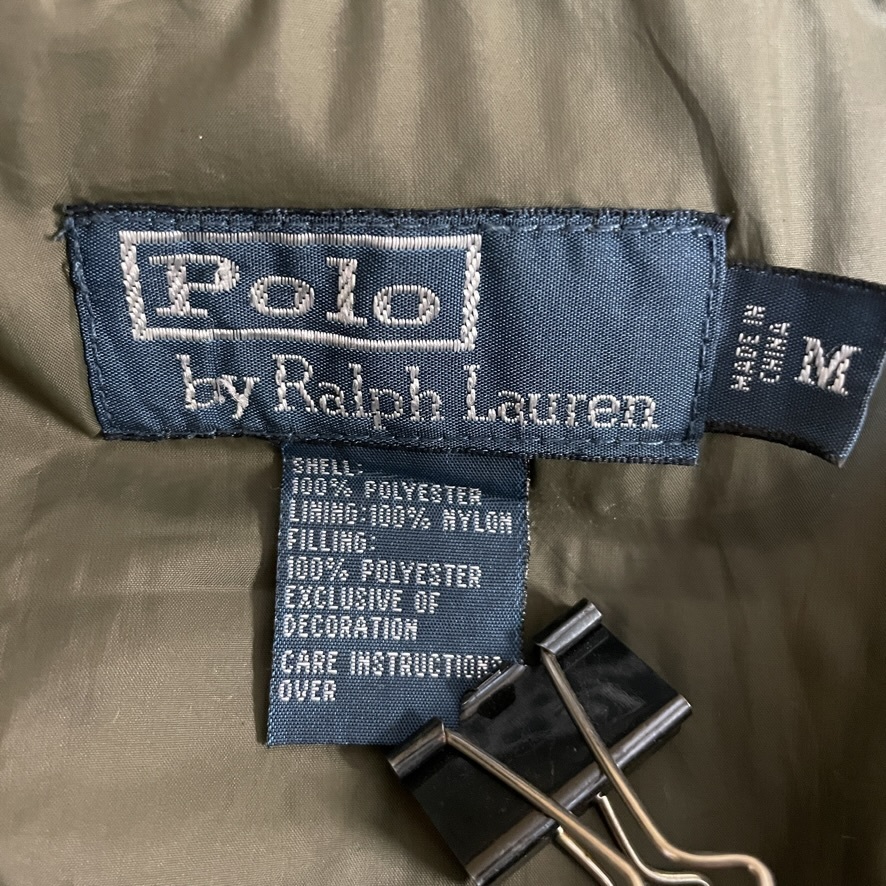 POLO RALPH LAUREN ポロラルフローレン キルティングジャケット ブルゾン 90s ヴィンテージ カーキ メンズ M_画像4