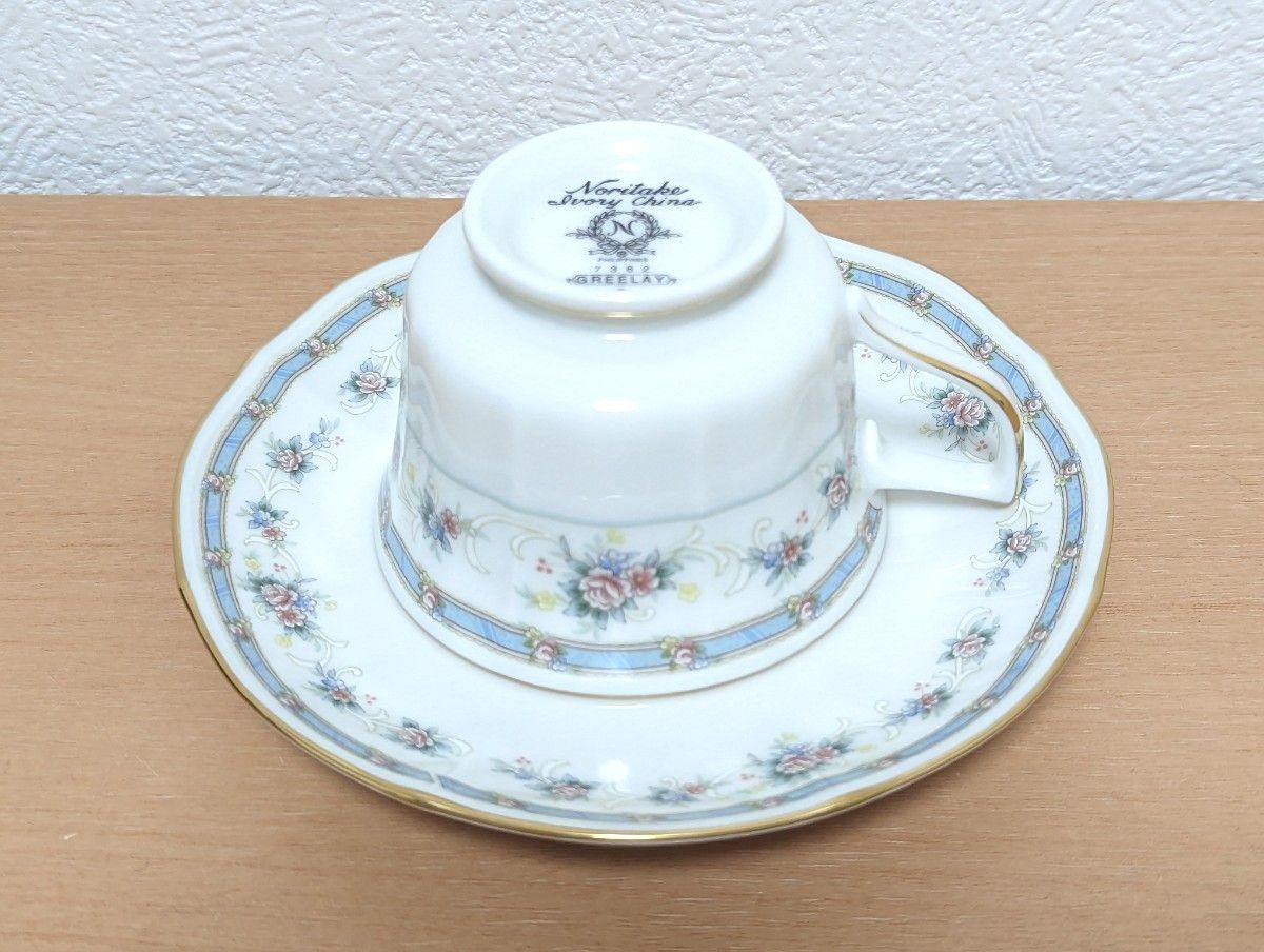 ノリタケ NORITAKE アイボリーチャイナ 碗皿ペアセット