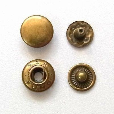 【No.170】バネホック 10mm アンティークゴールド 50組_画像2