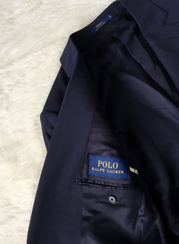  原文:【新品】定価約124000円 王道の上品感 総裏地 秋冬 POLO RALPH LAUREN ポロラルフローレン 最高級 ネイビー スーツ 40S 