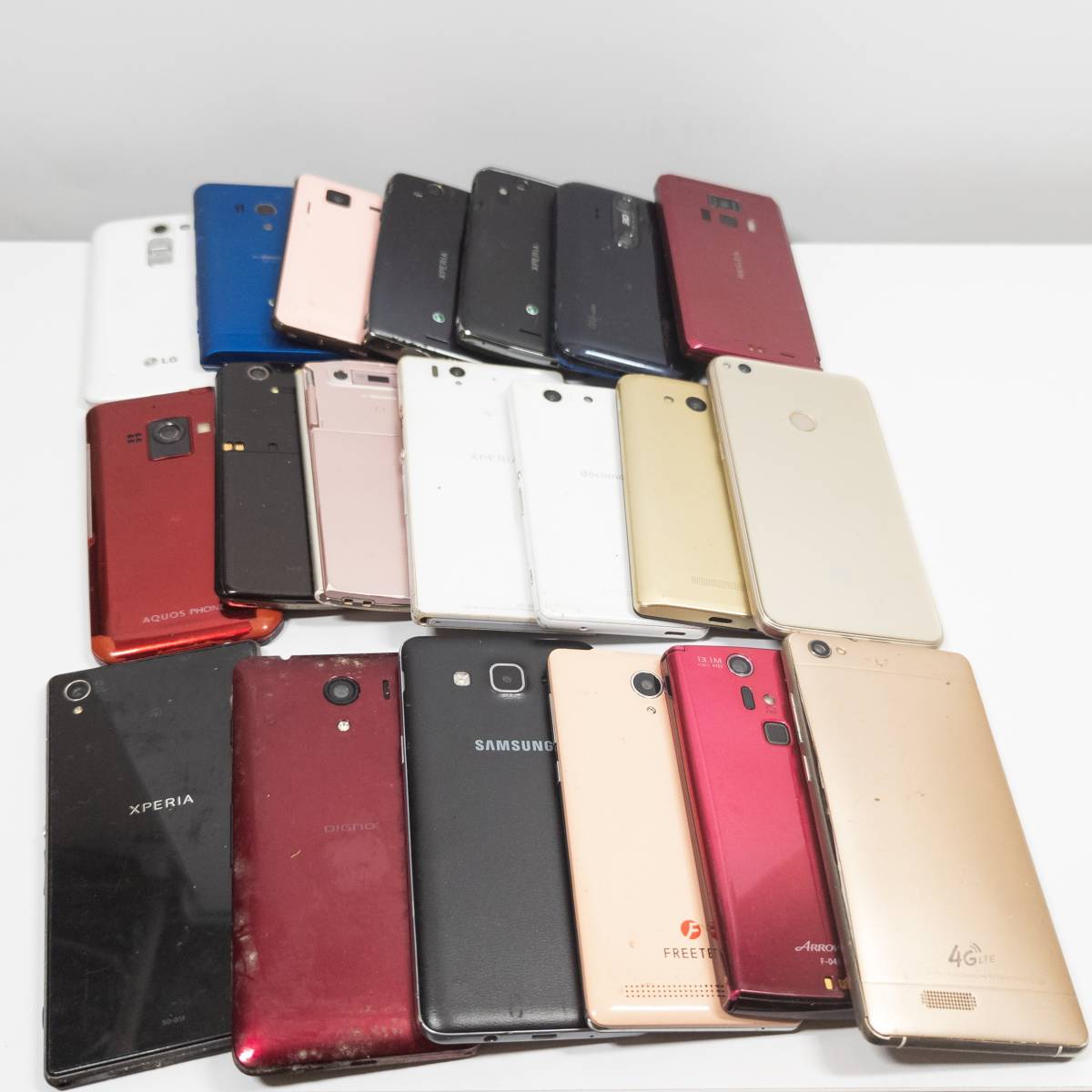 スマートフォン ジャンク セット まとめて20台 スマホ Samusng Galaxy SONY Xperia Huawei等 Android アンドロイド 携帯電話 [CE013]_画像1