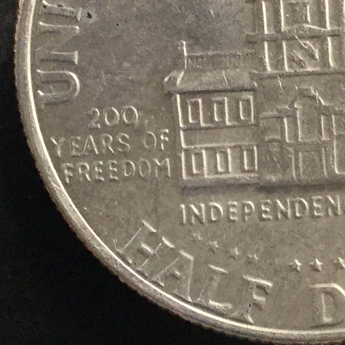 【三】コイン アメリカ ケネディ1776-1976年 建国200年記念50セント硬貨 直径：約20.6mm、重さ：約11.3ｇ、厚さ：約2.0mm　s3008_画像8