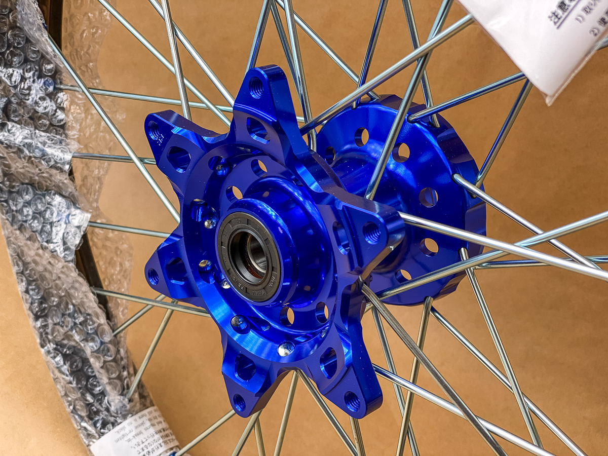 Z-WHEEL WR250X(07-17) AR1ホイールキット フロント 21inch×1.60 ブルー/ブラック/ブルー スチールスポーク_画像2