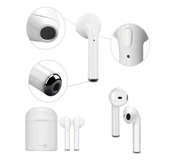  原文:【送料無料】完全ワイヤレス イヤホン 即決 保証付き Apple AirPods 風 i7S TWS バッテリー 充電ケース 高音質 Bluetooth iPhoneX Android