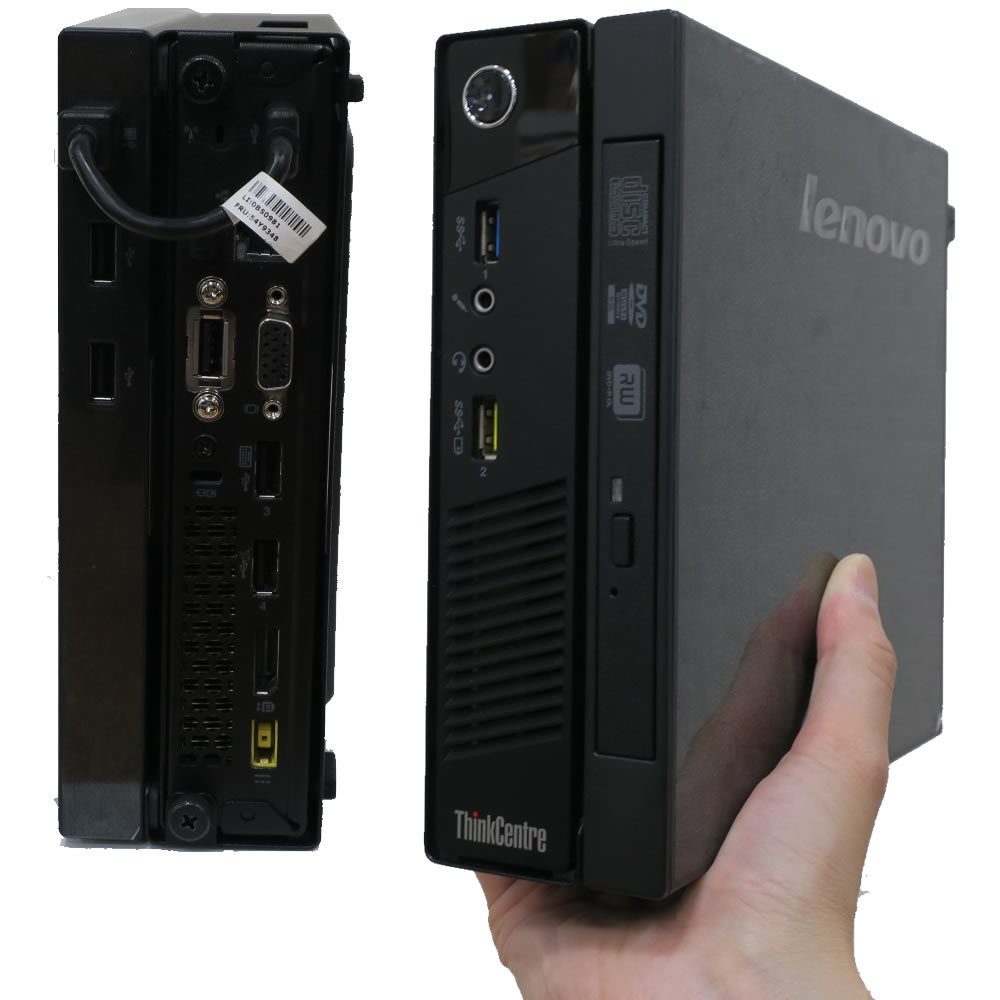 ＜中古超小型パソコンセット＞Lenovo－M53 4GB・HDD320GB・Win10・DVD・OFFICE2019・無線LAN付き・キーボードとマウス_画像2