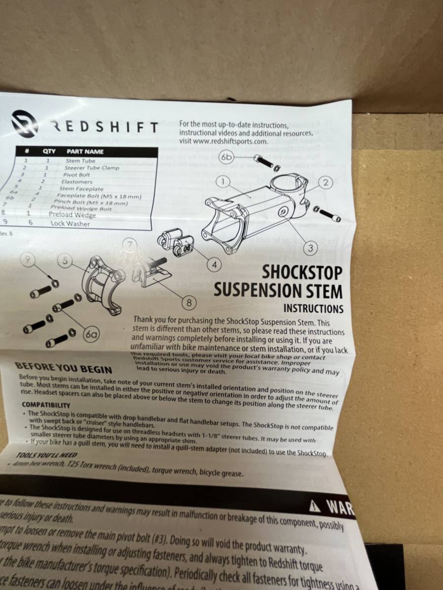 サスペンションステム　レッドシフト　REDSHIFT ShockStop Suspension Stem　6° 90㎜_画像3