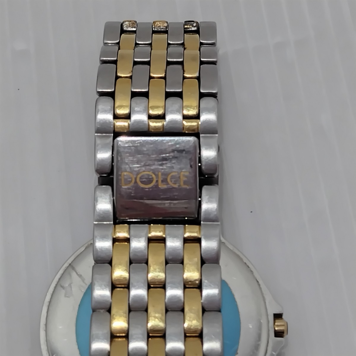 D(1208i7) SEIKO セイコー ドルチェ 12角カットガラス クォーツ メンズ 腕時計 ゴールド文字盤 ●動作未確認 _画像8