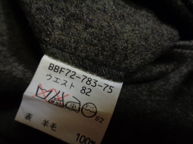  BURBERRY LONDON バーバリー ロンドン ウール スラックス パンツ 茶 メンズ 82 日本製_画像6